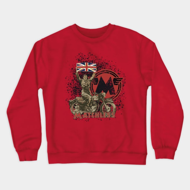 Matchless Motorcycles England Crewneck Sweatshirt by Midcenturydave